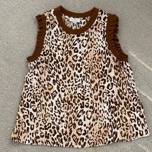 NWOT Anthropologie Current Air Leopard Knit Tank